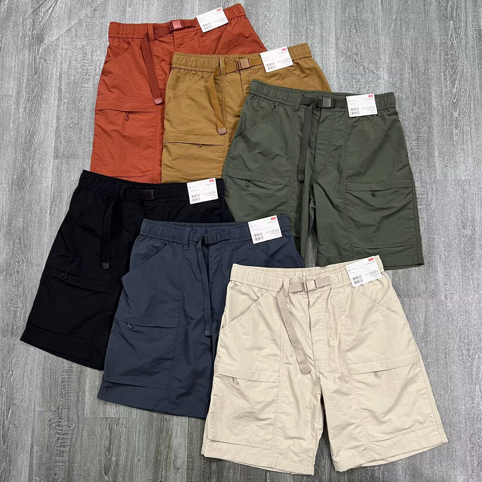 夏季户外防泼水尼龙休闲腰带短裤