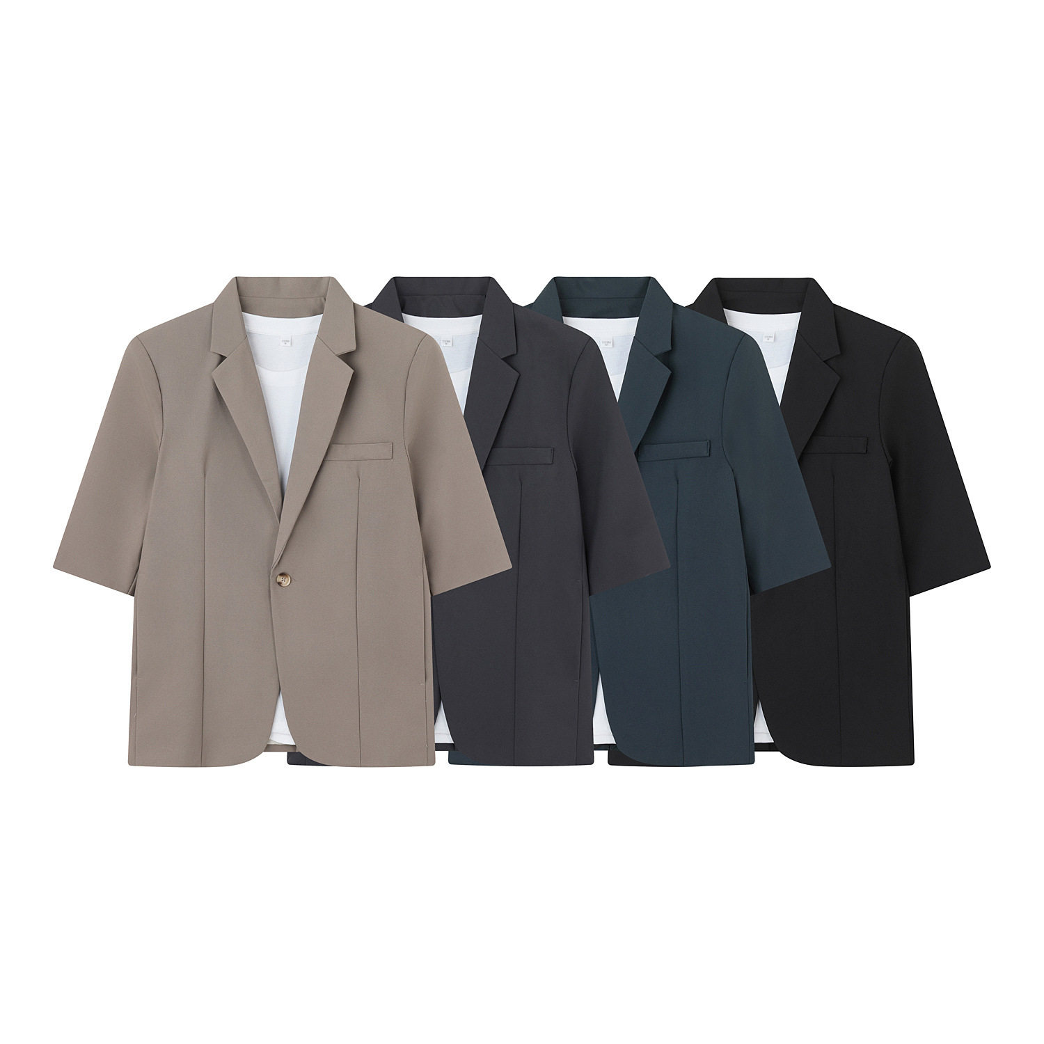 春夏短袖休闲西装男痞帅外套韩版轻奢潮流百搭时尚帅气半袖小西服