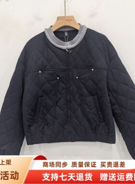 YAW-6A116时尚立领小个子棉服拉链百搭拼接短外套冬装2025女新款