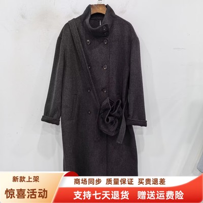 嘉雪莱YC-9930时尚韩版双排扣双面羊毛大衣长款外套冬装2025新款