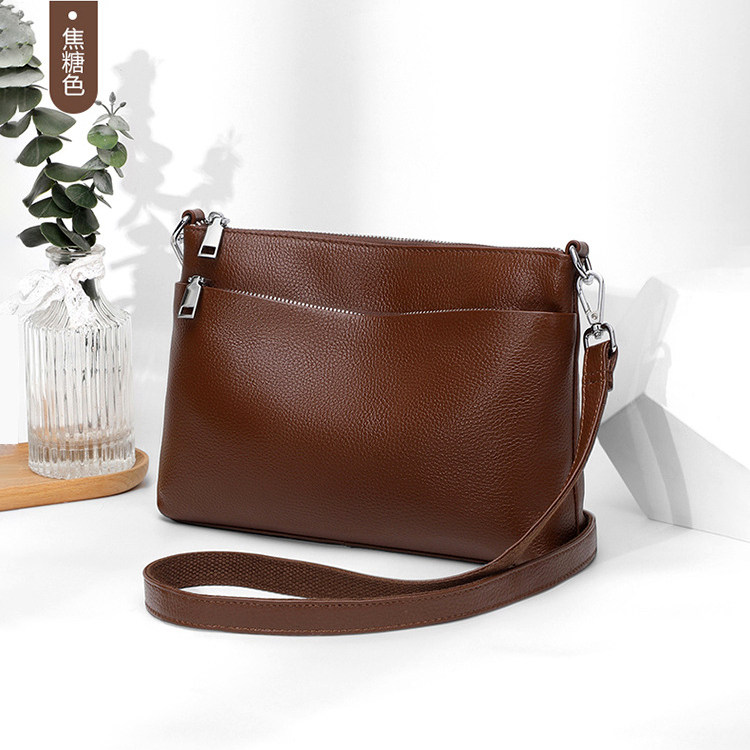 真皮女包斜挎包头层牛皮单肩包2025新款时尚高级感中年妈妈斜背包