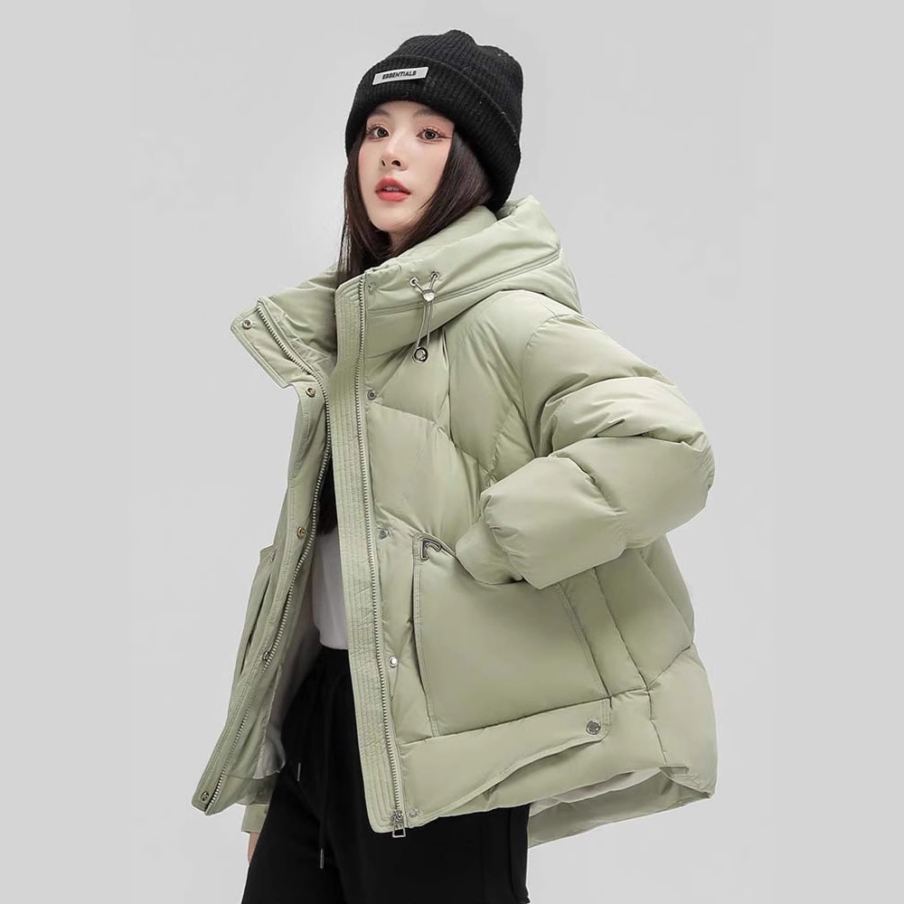 易菲妍女装官方旗舰店正品羽绒服冬季小个子宽松加厚连帽白鸭绒时
