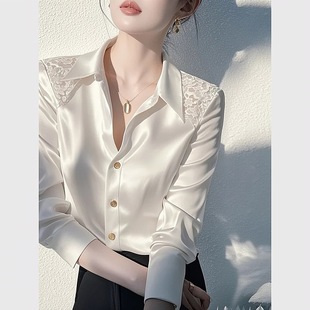易菲妍女装官方旗舰店正品衬衫今年流行减龄洋气气质打底内搭上衣