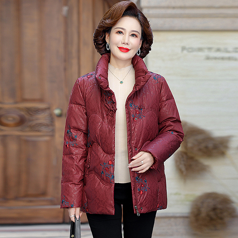 易菲妍女装官方旗舰店正品羽绒服正品撤柜2025冬白鹅绒女中老年大