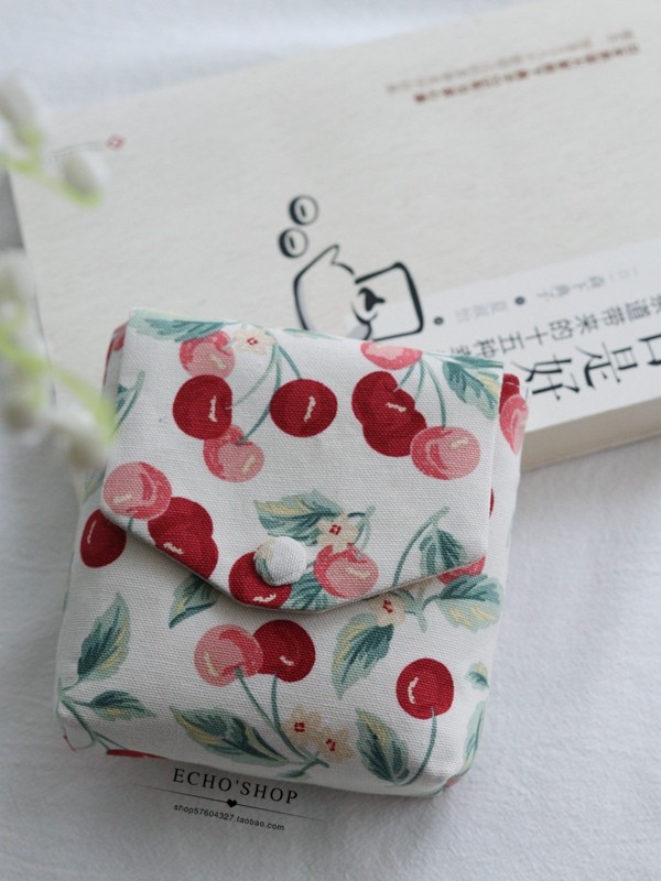 清新 可爱卫生巾收纳包 便携布艺随身手串 口红零钱收纳包 伴手礼,收纳整理,卫生巾收纳包,淘宝优惠券,粉丝福利购,淘宝优惠卷