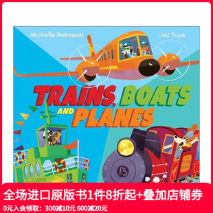 轮船与飞机 Trains 原版 预售 英文儿童绘本 Planes 火车 and Boats