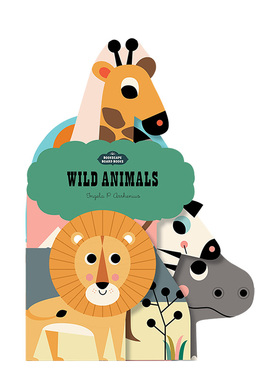 【现货】【纸板异形书】野生动物 Bookscape Board Books: Wild Animals 英文原版进口儿童绘本 善本图书