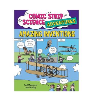 英文儿童绘本 善本图书 平装 Science Adventures Strip 科学大冒险漫画系列：惊人发明 Comic STEAM知识科普系列 原版 预售