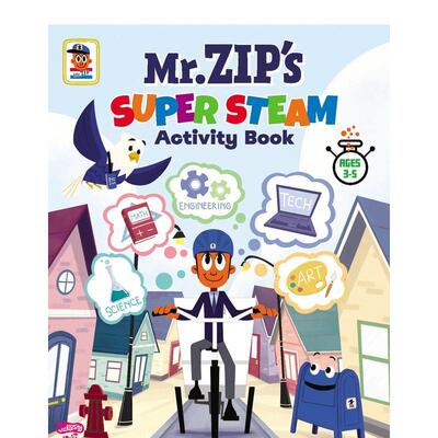 【预售】兹普先生的STEAM 活动书 Mr. ZIP’s Super STEAM Activit