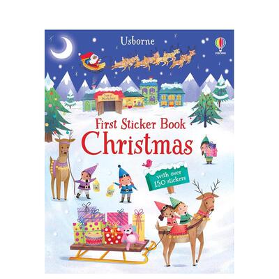 【现货】圣诞贴纸书 First Sticker Book Christmas 原版英文儿童趣味 善本图书