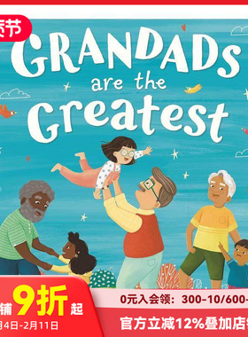 【预售】英文原版 爷爷最棒了! Grandads Are the Greatest  儿童英语艺术插画绘本 精装 进口图书 善本童书