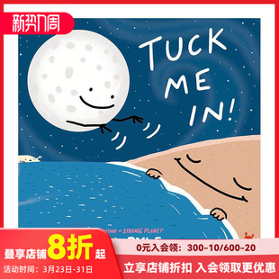 月亮和潮汐科学知识 帮我掖好被子 儿童睡前幽默搞笑故事 英文儿童绘本 原版 Tuck 潮汐科学知识启蒙 现货