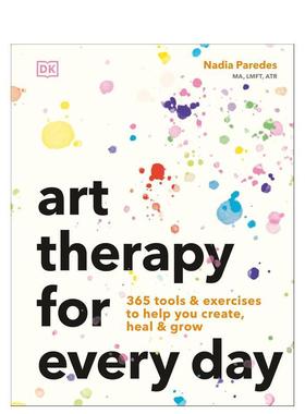 【预售】(预计26年1月出版)每日艺术疗法 Art Therapy for Every Day 原版英文生活综合