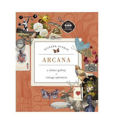 【现货】贴纸工作室：Arcana 600张复古贴纸 Sticker Studio: Arcana 原版英文贴纸书