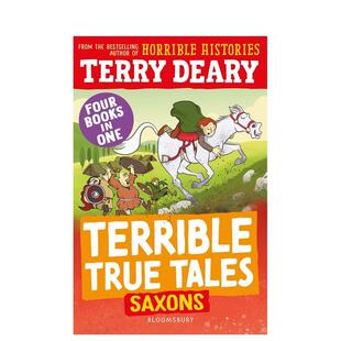 【预售】【糟糕又真实的故事】撒克逊人【Terrible True Tales】原版英文儿童桥梁书 历史科普初章书 可怕的历史作者Terry Deary