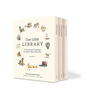 英文儿童语言 善本图书 Little Library Our 小小图书馆：幼儿基础词汇纸板书套装 含5册 概念启蒙 原版 现货