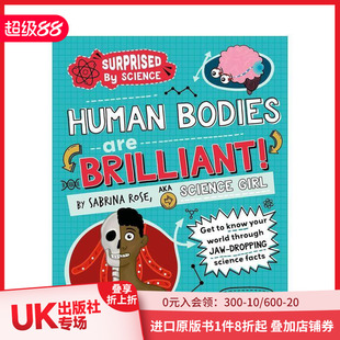 人体奥秘工坊 英文儿童绘本 原版 Human 现货 科学惊奇录 Bodies Surprised 精装 Brilliant are Science