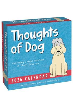 【预售】狗狗的思绪 2026年日历 Thoughts of Dog 2026 Day-To-Day Calendar 原版日历