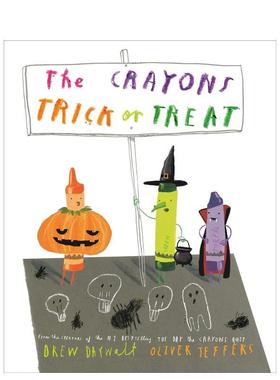 【现货】英文原版 【Oliver Jeffers】蜡笔们的万圣节The Crayons Trick Or Treat 艺术插画绘本 3-6岁 儿童进口图书 善本童书