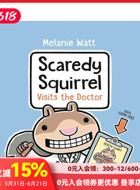【现货】害怕的松鼠去看医生 Scaredy Squirrel Visits the Doctor 原版英文儿童绘本