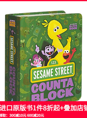 【现货】芝麻街计数书Sesame Street Countablock 受欢迎儿童电视节目主题数数启蒙翻翻纸板绘本 英文原版 适合3-6岁少儿学前早教