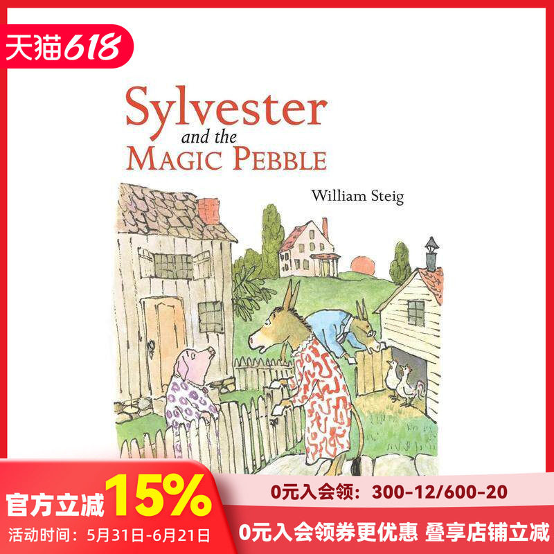 【预售】【凯迪克奖获奖插画师】驴小弟变石头 Sylvester and the Magic Pebble 原版英文儿童绘本