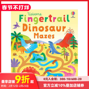 【预售】【指尖迷宫】恐龙 Fingertrail Dinosaur Mazes 原版英文儿童趣味 善本图书