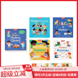 Highlights 现货 海报 Kindness 英文儿童绘本 数字启蒙&字母启蒙&美德教育 原版 善意之书 善本图书 四本书 Library The