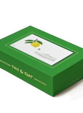 【现货】插画家Kate Schelter的精美水彩明信片This & That Notecards 创意产品文创随书赠礼送人 善本图书