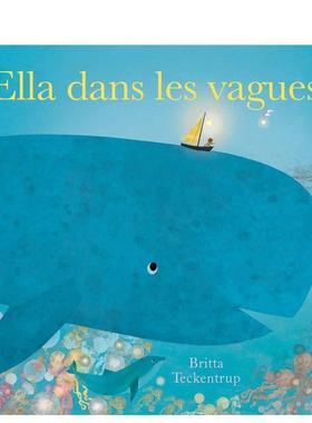 【现货】法文原版 海浪中的Ella Ella dans les vagues 法文儿童绘本 正版进口图书画册 善本图书