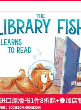 【预售】图书馆小鱼学阅读 Library Fish Learns To Read 原版英文儿童绘本