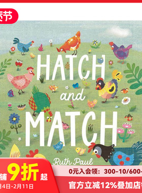 【预售】孵化和匹配：春季寻宝记 Hatch and Match: A Springtime Seek-And-Find Book 原版英文儿童语言/概念启蒙