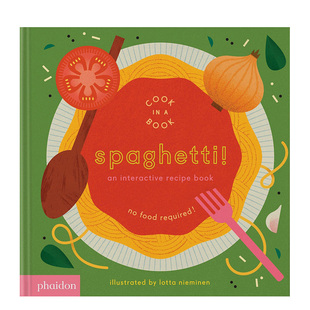 互动食谱 预售 原版 善本图书 Recipe Book Cook Spaghetti 意大利面 英文儿童绘本知识百科 Interactive