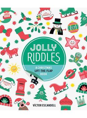 【现货】圣诞猜猜乐：欢乐翻翻书 Jolly Riddles 原版英文儿童趣味 节日主题 锻炼观察力 提升词汇量