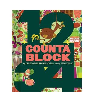 【预售】数数板绘本 宝宝英语绘本启蒙幼儿 Block Countablock Board Book 零基础0-3岁儿童早教书原版书