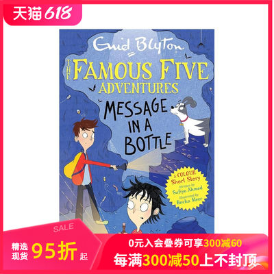 【预售】疯狂侦探团：瓶中信 Famous Five Colour Short Stories: Message in a Bottle 原版英文儿童桥梁书 善本图书