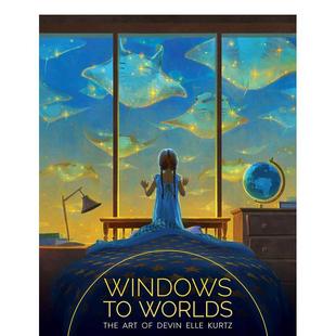 Worlds 现货 艺术插画集：世界之窗Windows 3dtotal 进口 Elle 英文原版 Devin 善本图书 Kurtz Publishing
