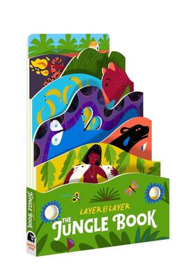 【现货】丛林之书The Jungle Book 0-5岁儿童童话故事插图翻翻异形纸板绘本 英文原版 Cynthia Alonso 善本图书