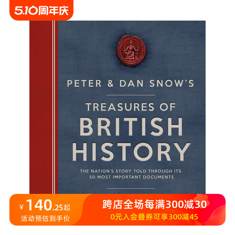 【预售】英文原版英国历史宝藏：通过50份关键文件讲述英国的故事 Treasures of British History英文人文历史正版进口书籍善