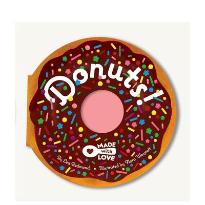 【现货】爱心制作：甜甜圈Made with Love:Donuts! 0-3岁幼儿宝宝色彩启蒙早教互动洞洞异形纸板书 英文原版 善本图书