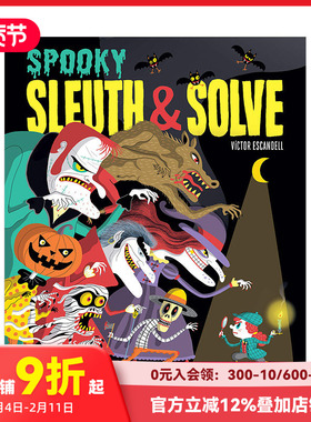 【预售】怪异侦查&解谜Sleuth & Solve: Spooky 8-12岁侦探游戏解密故事少儿互动活动书 英文原版 思维锻炼大脑启发 善本图书