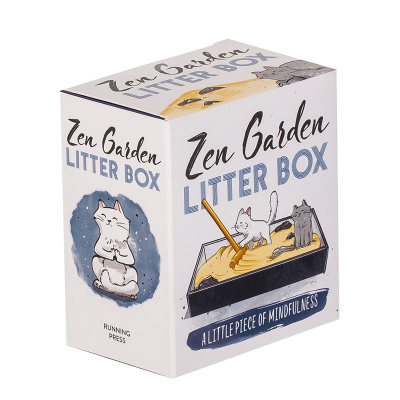 【现货】迷你文创套装 禅宗花园的猫砂盆：一小块正念Zen Garden Litter Box: A Little Piece of Mindfulness 进口玩具摆件