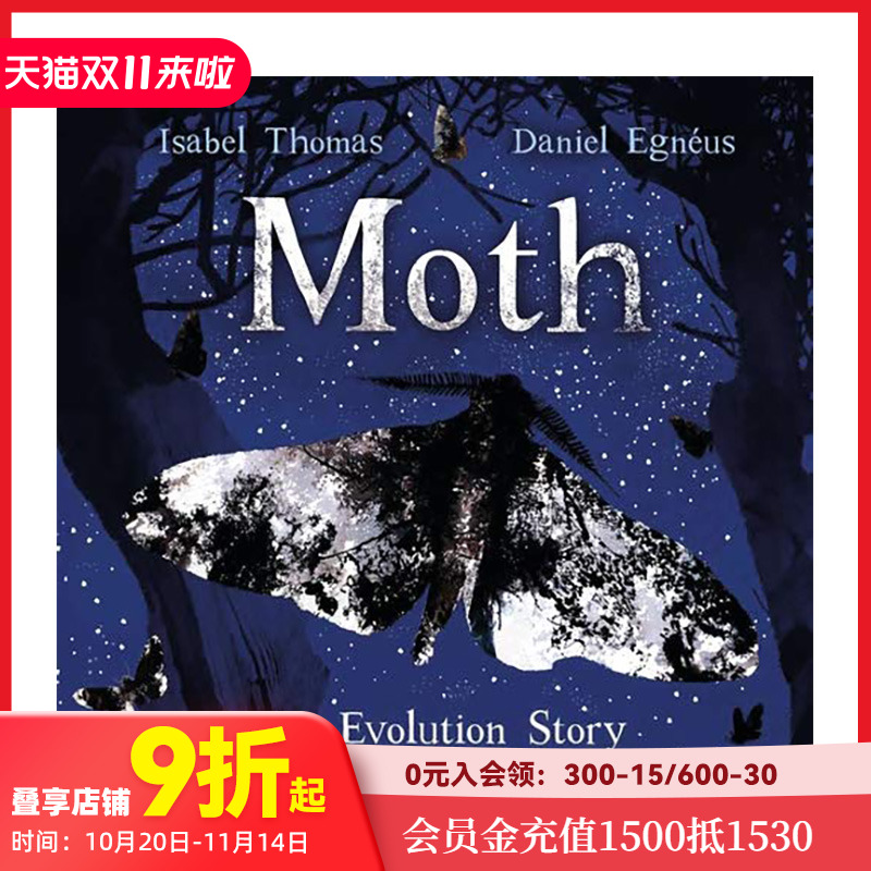 【预售】Moth飞蛾 动物认知启蒙 自然选择和进化论 英文原版儿童绘本 6-12岁