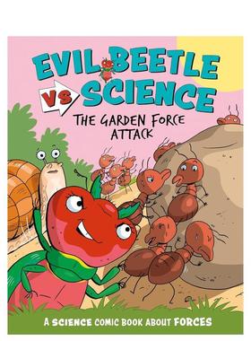 【现货】邪恶甲虫大战科学：花园部队攻击 Evil Beetle Versus Science: The Garden Force Attack 原版英文儿童漫画 善本图书