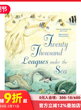 【预售】海底两万里：儒勒·凡尔纳经典改编 Twenty Thousand Leagues Under the Sea  原版英文儿童绘本
