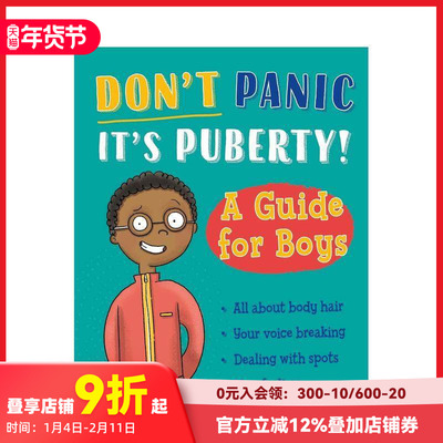 【预售】别慌 是青春期到了！： 男孩指南 Don't Panic， It's Puberty!: A Guide for Boys 原版英文儿童绘本