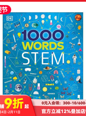 【现货】DK儿童百科 STEM理工科的1000个单词 1000 Words: STEM 4-8岁儿童分级阅读英语单词课外辅导彩图图书 英文原版 善本图书