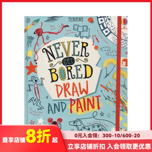 【现货】不会无聊的绘画Never Get Bored Draw and Paint 儿童艺术启蒙绘本 英文原版 艺术入门启发