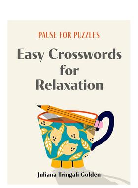【预售】填字游戏：轻松 Pause for Puzzles: Easy Crosswords for Relaxation 原版英文生活综合 善本图书