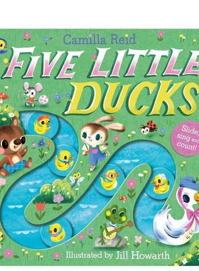 【现货】【滑条歌谣书】五只小鸭子 Five Little Ducks 原版英文儿童趣味 善本图书